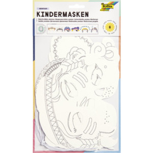 folia kindermaskers karton, 6 motieven gesorteerd, voorgestanst