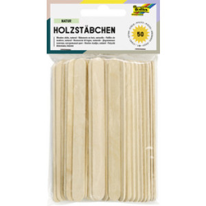 folia houten staafjes pastel, 114 mm, 50 stuks