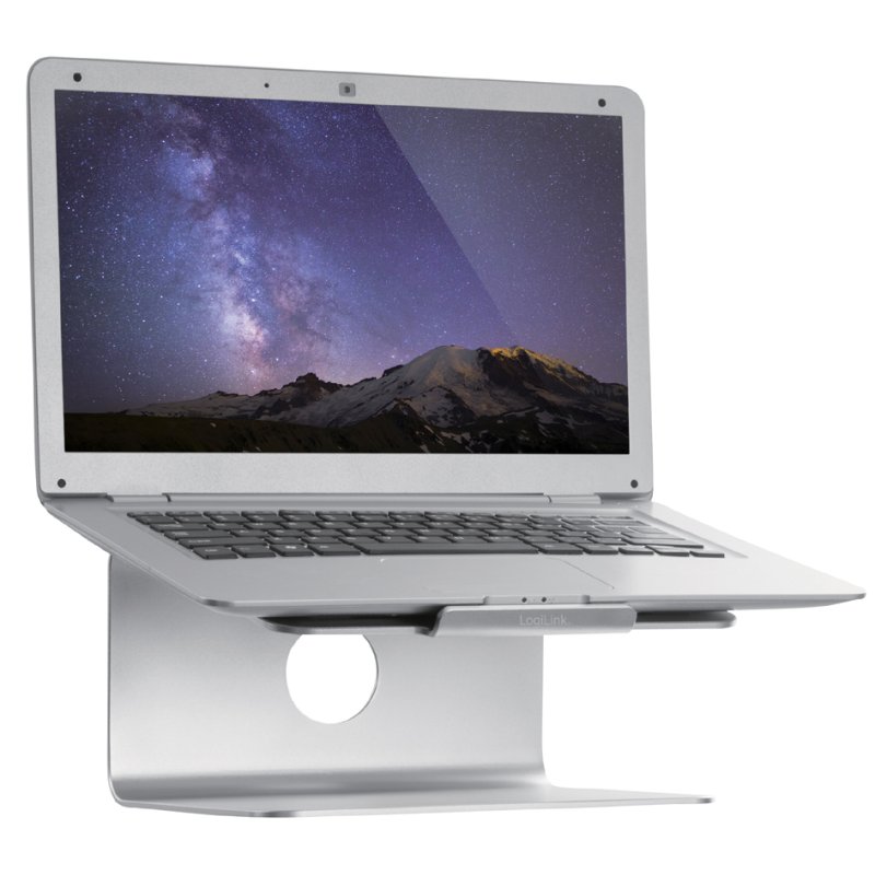 LogiLink aluminium laptop stand, silver, 11-17 inch, rotatable, 360°