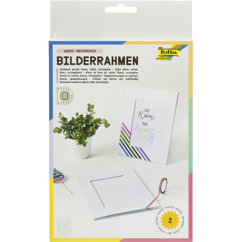 folia fotolijst set karton, 10×15 cm, wit
