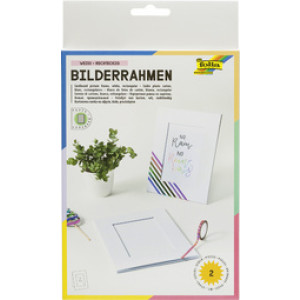 folia fotolijst set karton, 10×15 cm, wit