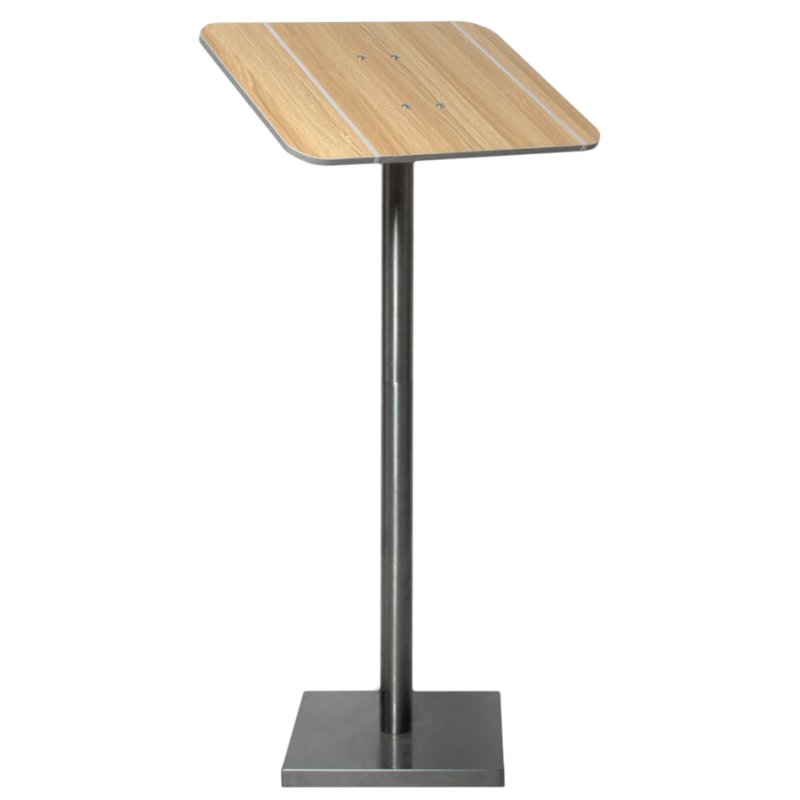 Securit support pour menu, bois et acier inoxydable, 540×1150 mm