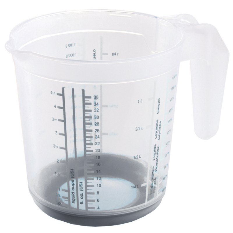 keeeper mesureur massimo, 0,5 litre, blanc/gris nordique, PP/TPE