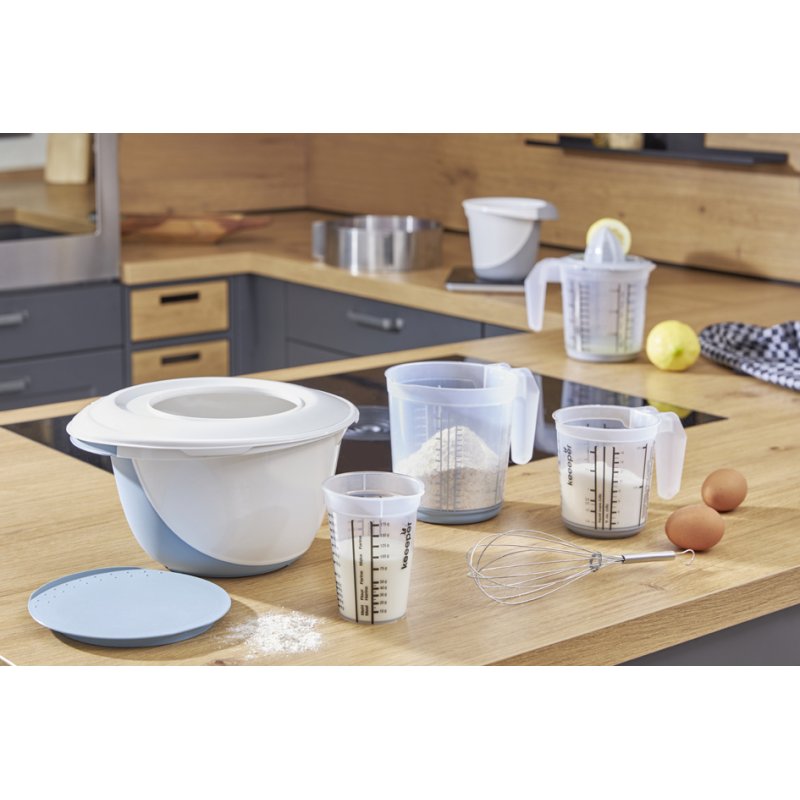 keeeper mesureur massimo, 0,5 litre, blanc/gris nordique, PP/TPE