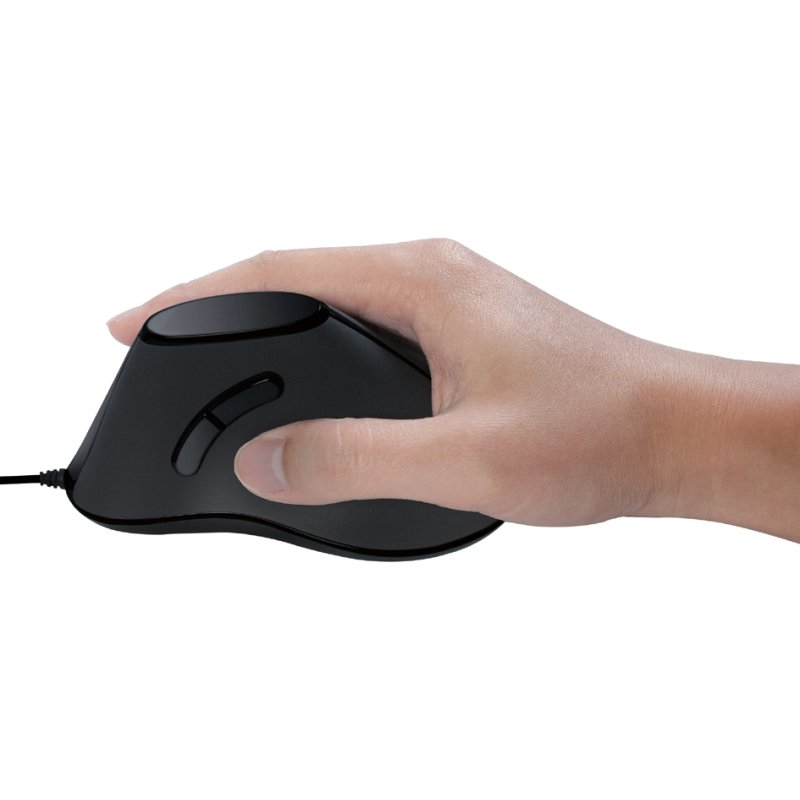 LogiLink ergonomic vertical mouse, wired, black, 1000 dpi