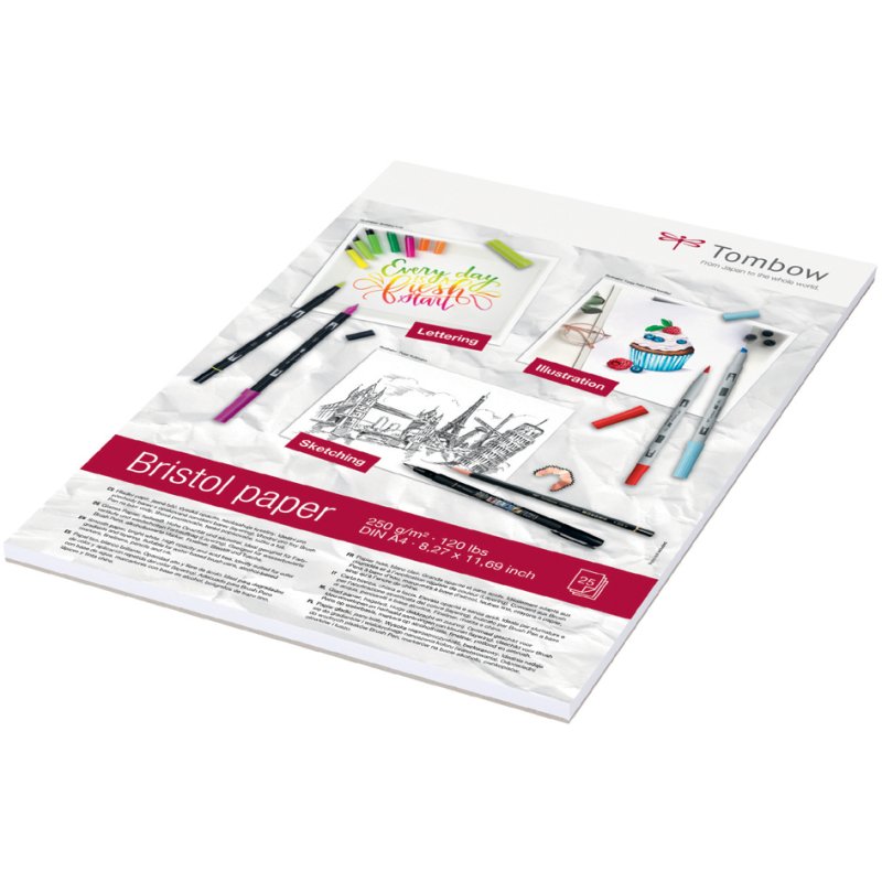 TOMBOW tekenblok Bristol A6, blanco, helwit, 25 vel