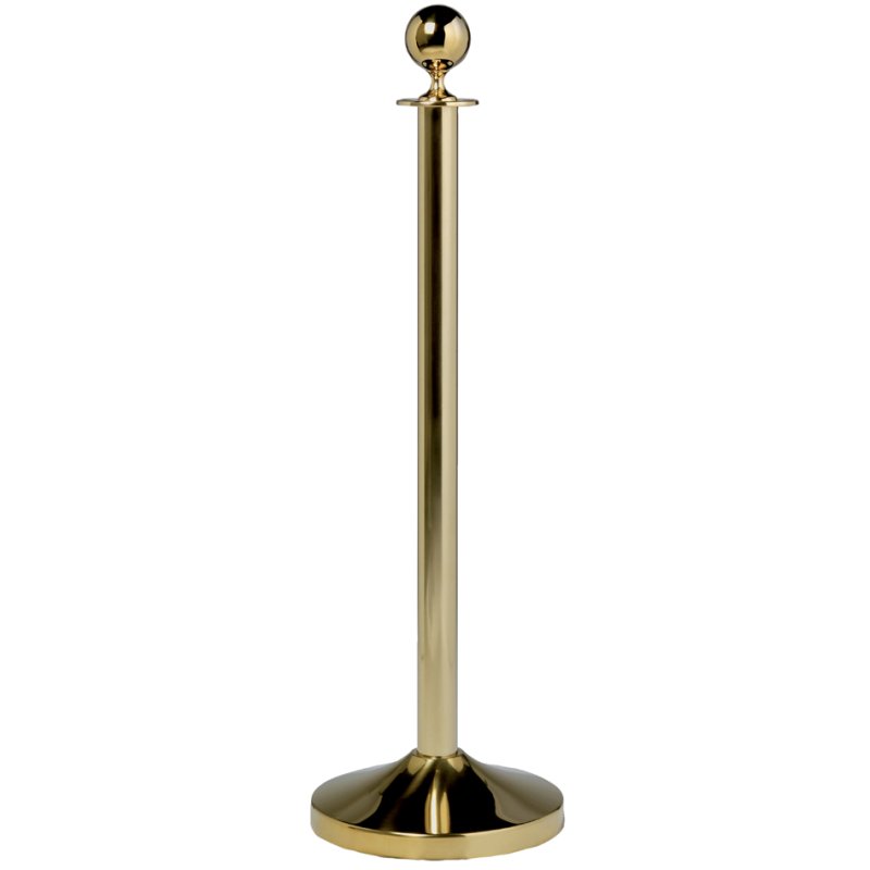 Securit afzetpaal Classic, goud, 875 mm hoog, met voet