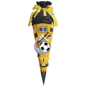 ROTH knutselset schoolkegel Soccer, geel/zwart, zeshoekig, 680 mm
