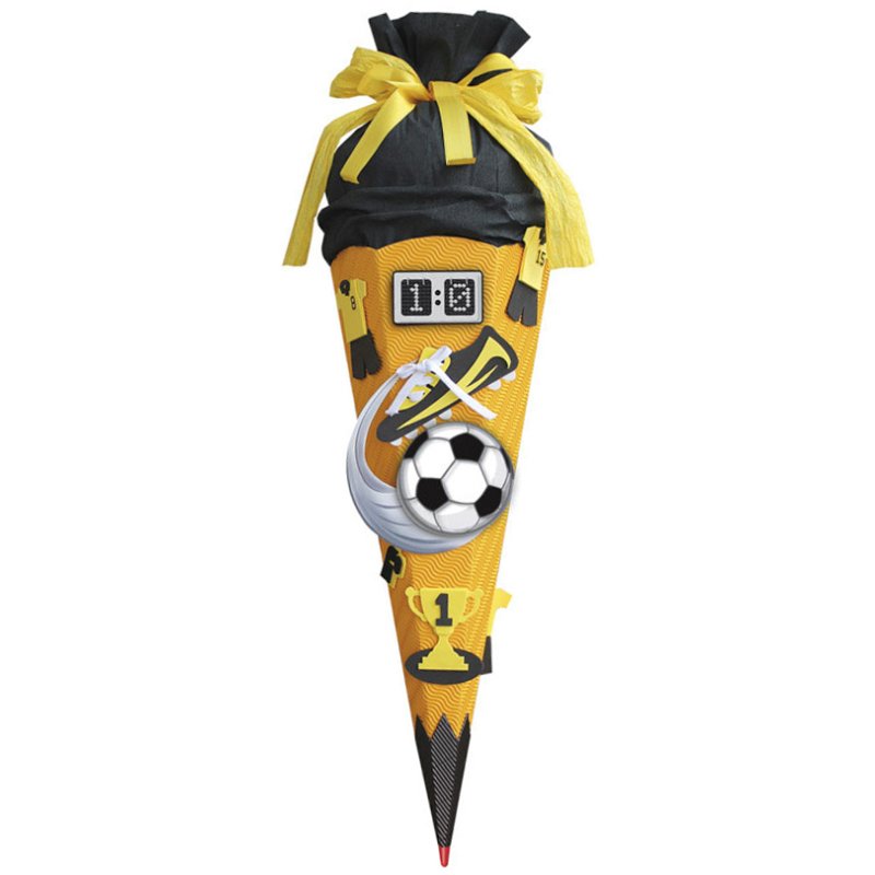 ROTH knutselset schoolkegel Soccer, geel/zwart, zeshoekig, 680 mm