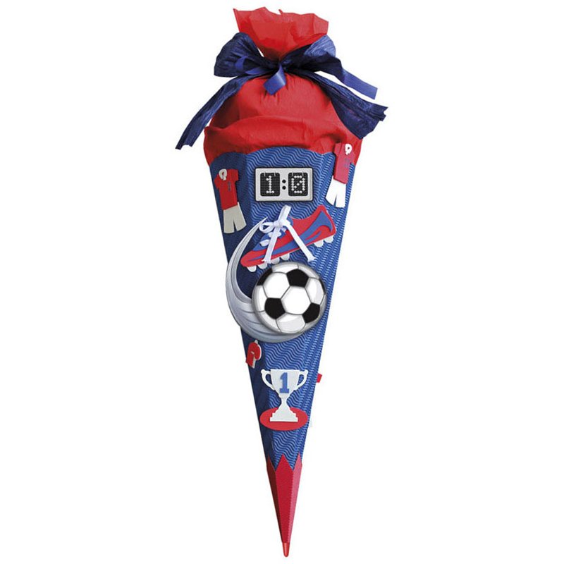 ROTH knutselset schoolkegel Soccer, geel/zwart, zeshoekig, 680 mm