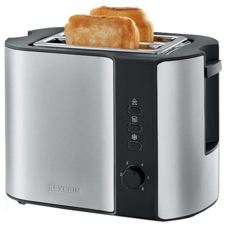 SEVERIN 2-sneden broodrooster AT 2217, 800 watt, rood/zwart