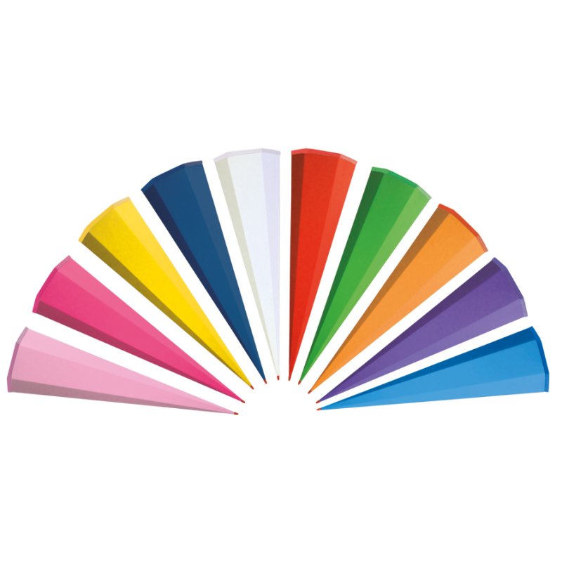 ROTH school bags blank assortment, 850 mm, colourful assorted, 10 pieces