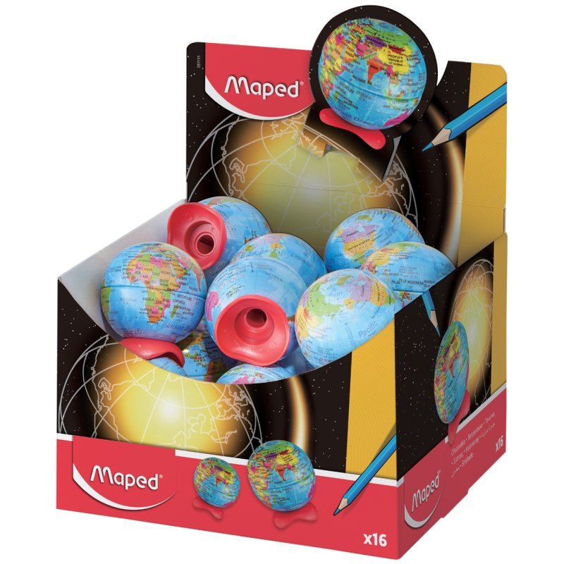 Maped pencil sharpener Globe, metal, 43×49.2×43 mm