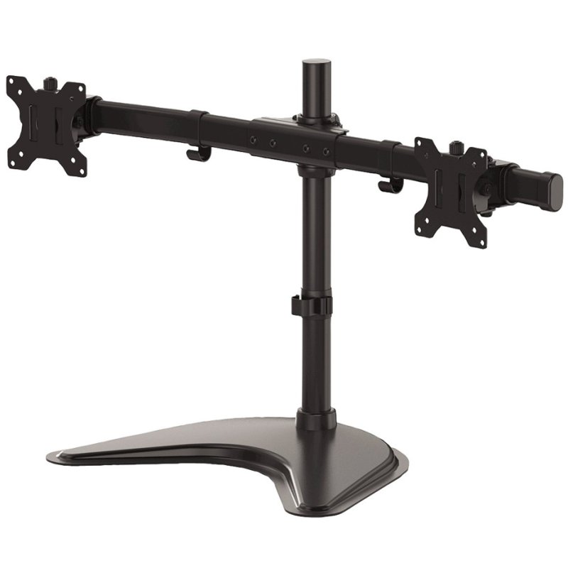 Fellowes Seasa bras double moniteur avec pied, noir, jusqu'à 32 pouces, 16 kg