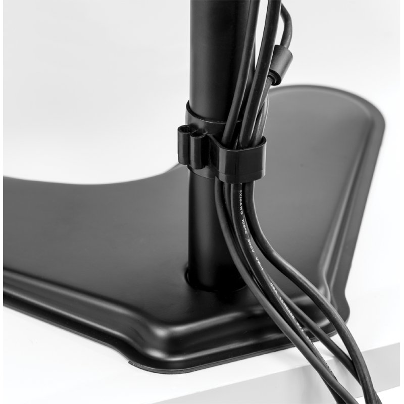 Fellowes Seasa bras double moniteur avec pied, noir, jusqu'à 32 pouces, 16 kg