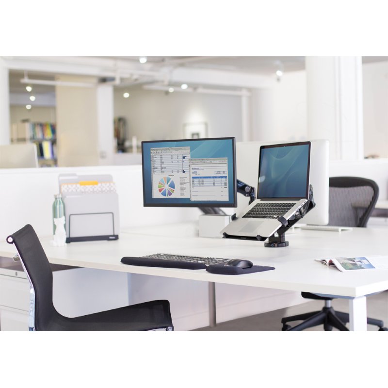 Fellowes plate-forme pour ordinateur portable pour bras moniteur, 25,4-43,18 cm, VESA 75×75/100×100, noir