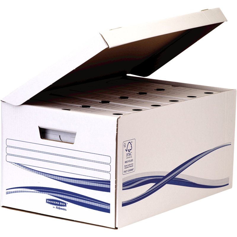 Fellowes BANKERS BOX Basic Maxi Plus archive set, blue, 100% recycled cardboard