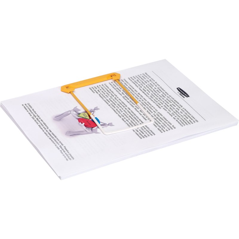 Fellowes ArchivClipTube archive folder clips, yellow, three-part plastic, arm rest 95 mm