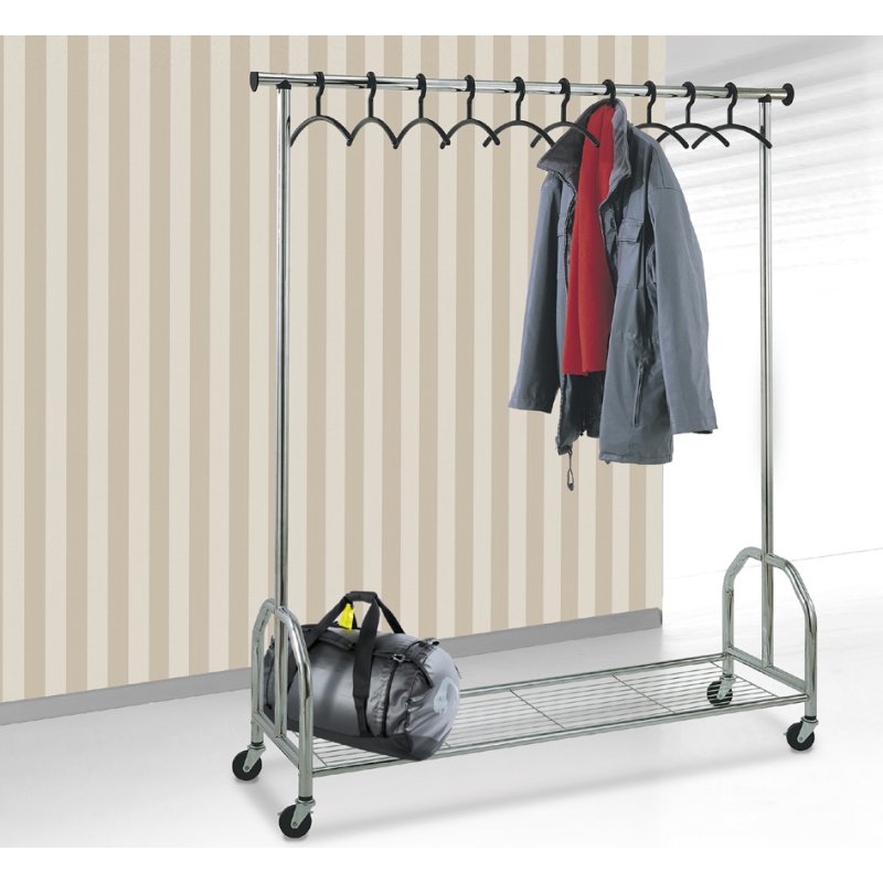 kerkmann garderobekwagen Chromo, mobiel, chroom, 151×45×179 cm