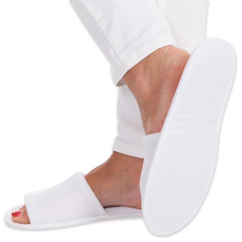 HYGOSTAR wegwerp slippers veiligheid, open model, wit, 10 paar
