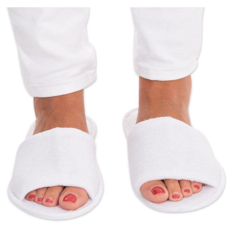 HYGOSTAR wegwerp slippers veiligheid, open model, wit, 10 paar
