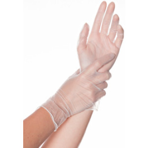 HYGOSTAR vinyl handschoenen Classic, maat L, wit, 100 stuks