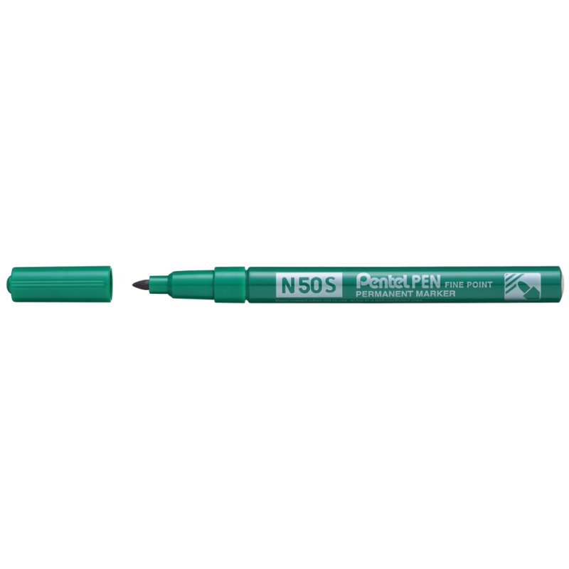 Pentel marqueur permanent N50S, rouge, 1,0 mm, boîtier aluminium