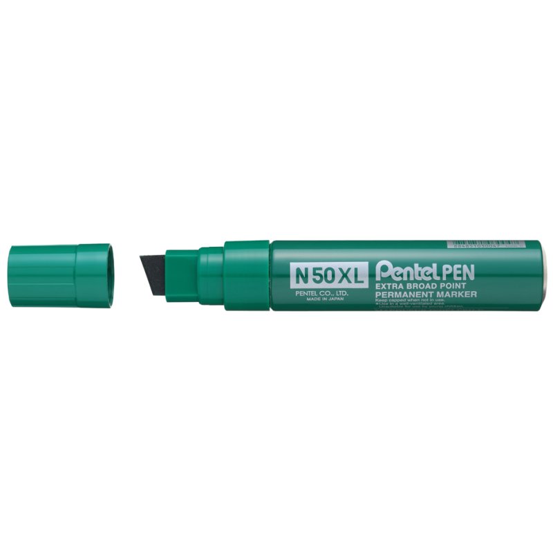 Pentel marqueur permanent N50XL, pointe biseautée large, noir, 7,0-17,0 mm