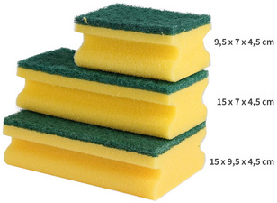 HYGOCLEAN schoonmaakspons Classic, geel, 150×70 mm, 10 stuks
