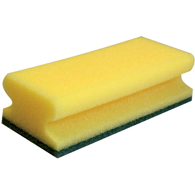 HYGOCLEAN éponge de nettoyage hygiénique Classique, jaune, 95×70 mm, 10 pièces