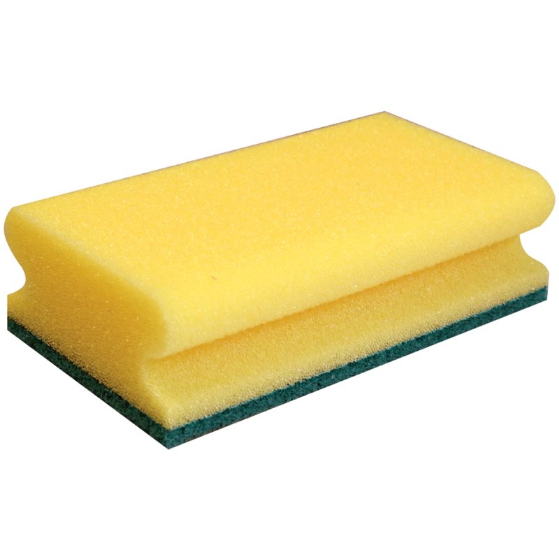 HYGOCLEAN éponge de nettoyage hygiénique Classique, jaune, 95×70 mm, 10 pièces