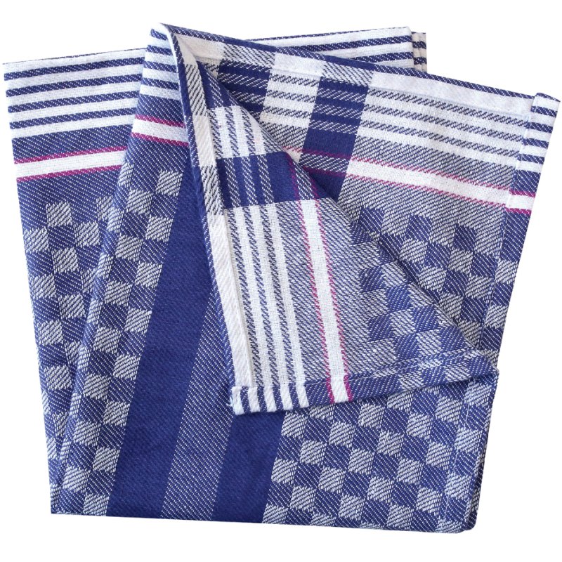 HYGOSTAR werkhanddoek, blauw-wit geruit, 900×500 mm, 10 stuks