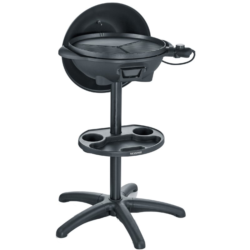 SEVERIN Grill électrique PG 8541, noir mat, revêtement céramique, Ø 410 mm
