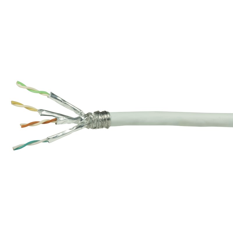 LogiLink Câble d'installation professionnel, catégorie 6, blindé, 100 mètres, blanc