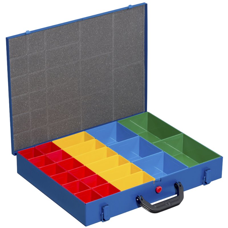 allit metalen sorteerkoffer EuroPlus Pro M 34L-14, blauw, 14 einsatzboxen