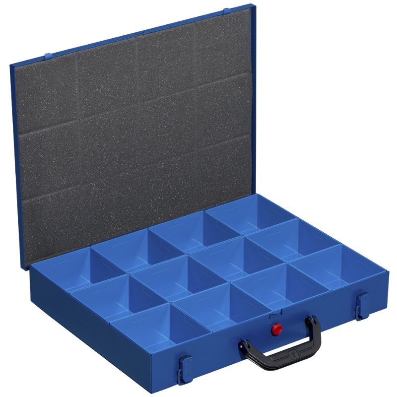 allit metalen sorteerkoffer EuroPlus Pro M 34L-14, blauw, 14 einsatzboxen