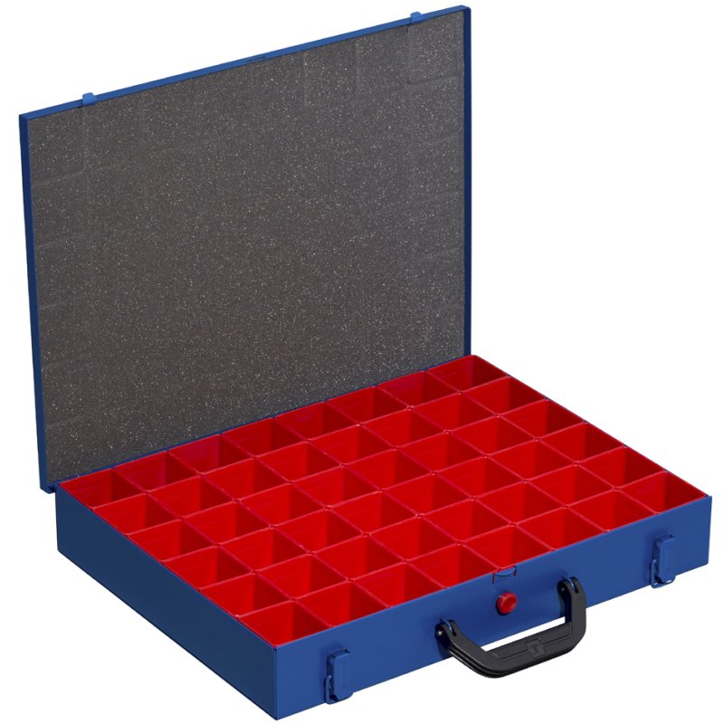 allit metalen sorteerkoffer EuroPlus Pro M 34L-14, blauw, 14 einsatzboxen