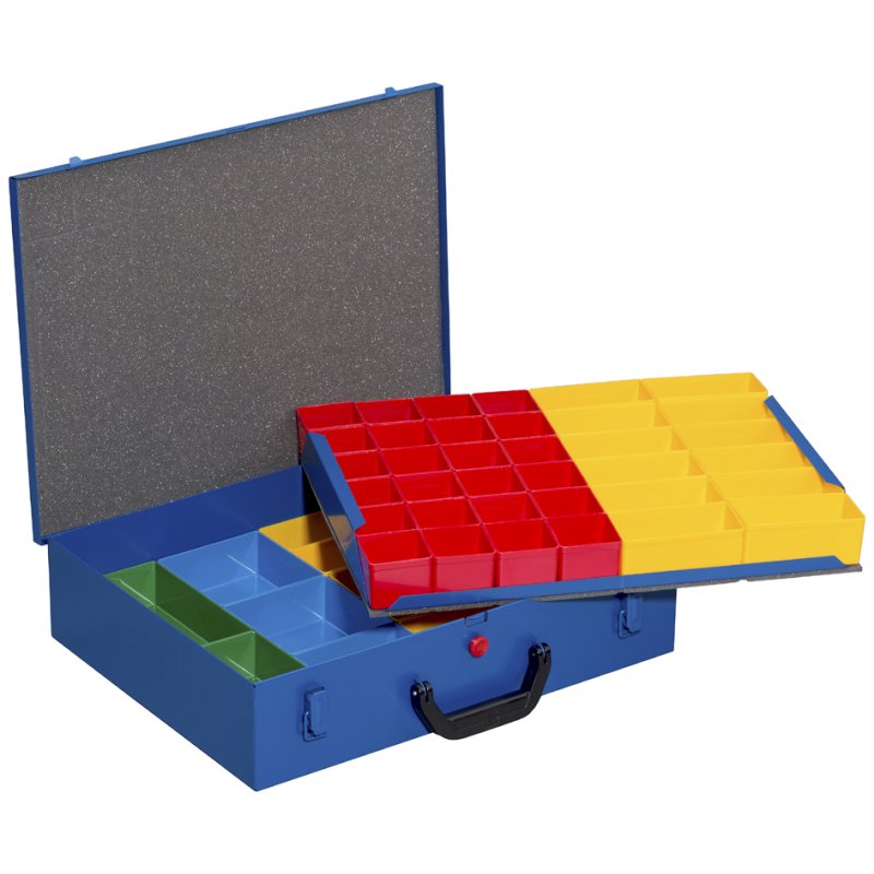 allit metalen sorteerkoffer EuroPlus Pro M 34L-14, blauw, 14 einsatzboxen