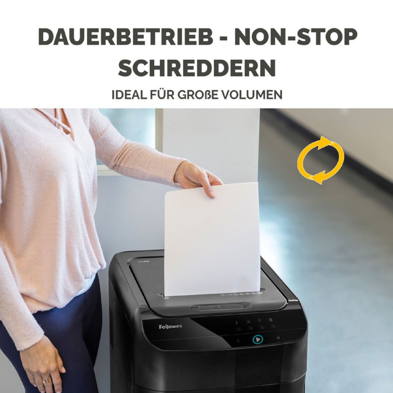 Fellowes papiervernietiger AutoMax 550C, tot 550 vel, 83 liter opvangbak