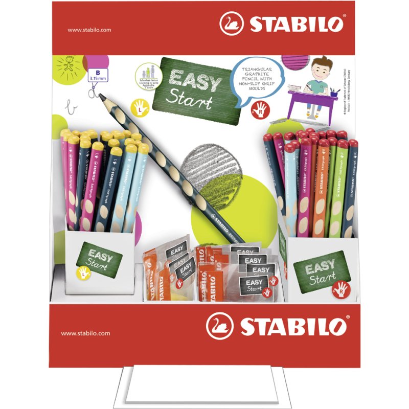 STABILO pencils for beginner writers EASYgraph, HB, triangular, 72 pieces