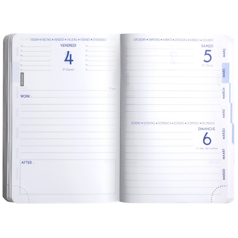 Clairefontaine agenda scolaire Work & After 2025/2026, rouge, 100×150 mm