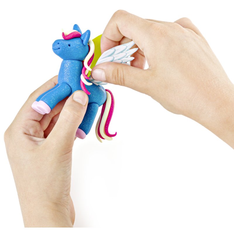 FIMO kids pâte à modeler set licornes niveau 2, durcissant à l'air, 4×42 g