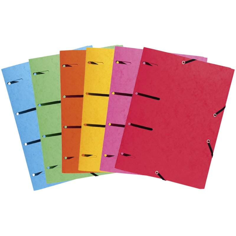 EXACOMPTA chemise de rangement Punchy+, carton 375 g/m², couleurs assorties, 25 pièces