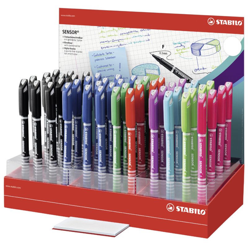 STABILO fineliner SENSOR fine, 0.3 mm, 48-piece display, assorted