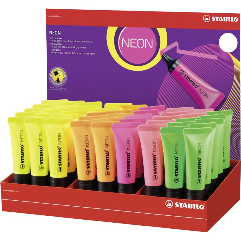 STABILO Textmarker, 45 pieces display, chisel tip 2-5 mm