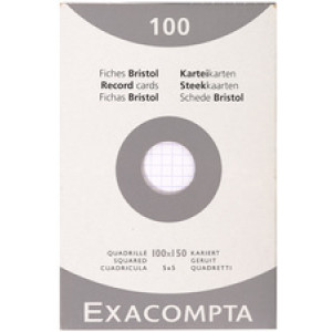 EXACOMPTA systeemkaarten, blanco wit, 100×150 mm, 100 stuks