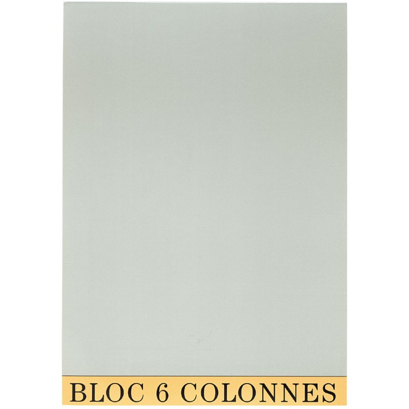EXACOMPTA bloc comptable, 297 × 210 mm, 6 colonnes, jaune