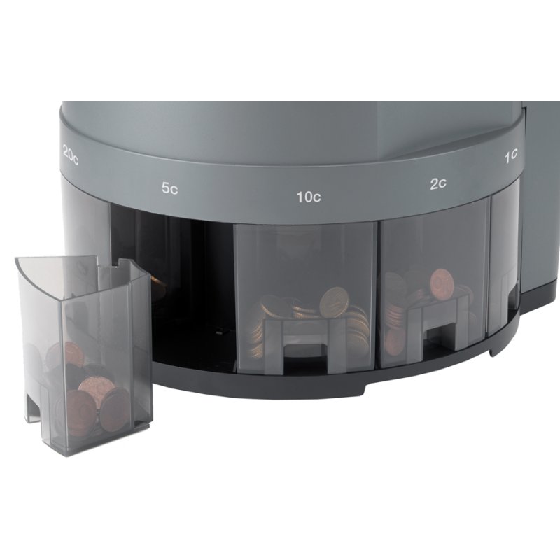 Safescan euromuntentelmachine 1450, donkergrijs, 500 munten per minuut