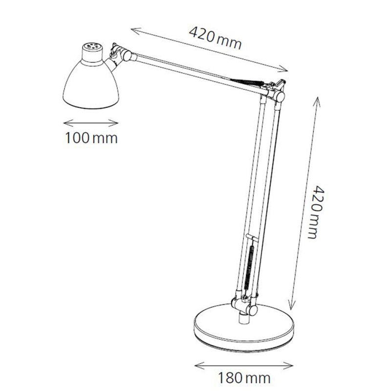 Hansa Lampe de bureau LED Valencia, noir, 7W, 350 lumens
