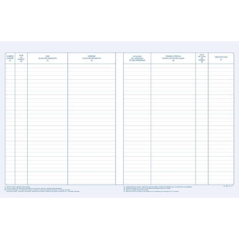 ELVE registre de gestion immobilière, 320×250 mm, vert, 200 pages